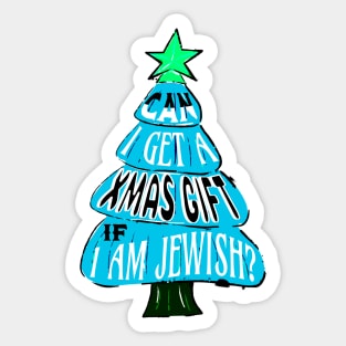 Jewish on Christmas Funny Sticker